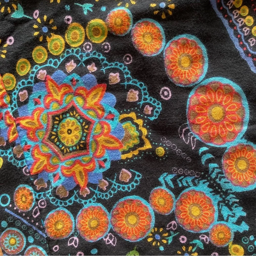 **GIVEAWAY** Paisley Print Bali Yoga Pants with Shirred Waist Size L Boho - Picture 6 of 14